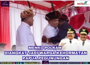 Menko Polkam Diangkat Jadi Warga Kehormatan Papua Pegunungan