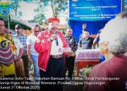 Gubernur Tabo Salurkan Bantuan Rp 3 Miliar Pembangunan Gereja Kigmi