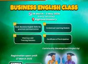 Sagu Foundation Buka Business English Class, Gratis Ayo Daftar
