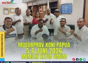 KONI Papua Gelar Musorprov 5-6 Juni 2026