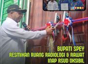 Bupati Spey Resmikan Ruang Radiologi dan Gedung Rawat Inap