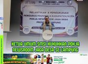 Ketua Umum SMSI Kukuhkan Pokja Newsroom Jaga Desa Se Lampung, Perkuat Kawal Progam Kejaksaan Agung
